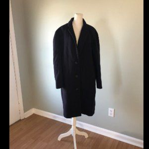 J. Crew Nello Gori Stadium Cloth Womens Navy Blue Top Coat Sz 6